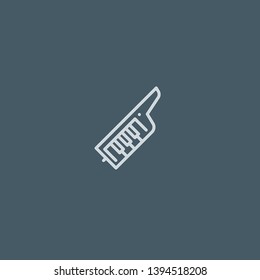 Keytar vector icon. Keytar concept stroke symbol design. Thin graphic elements vector illustration, outline pattern for your web site design, logo, UI. EPS 10.