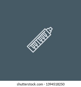 Keytar vector icon. Keytar concept stroke symbol design. Thin graphic elements vector illustration, outline pattern for your web site design, logo, UI. EPS 10.