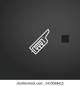 Keytar vector icon. Keytar concept stroke symbol design. Thin graphic elements vector illustration, outline pattern for your web site design, logo, UI. EPS 10.
