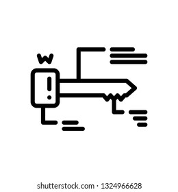 keyword analysis icon, outline black style