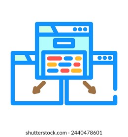 keyword cannibalization seo color icon vector. keyword cannibalization seo sign. isolated symbol illustration