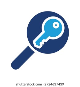 Keyword farbiges Symbol, Vektordesign gut für Web oder mobile App