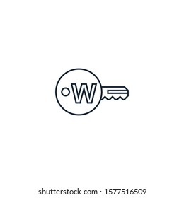 Keyword creative icon. line multicolored illustration. From SEO icons collection. Isolated Keyword sign on white background.