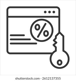 Keyword Density Icon Vector Illustration Outline