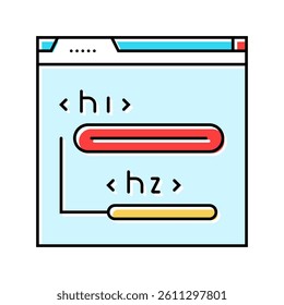 keyword density seo color icon vector. keyword density seo sign. isolated symbol illustration