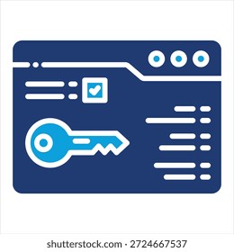 Palabra clave plana azul icono Colección