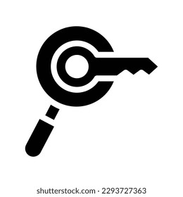 keyword glyph icon illustration vector graphic