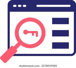 Keyword Icon Fill Vector Illustration