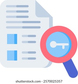 Keyword Icon Flat Vector Illustration