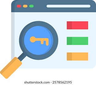 Keyword Icon Flat Vector Illustration