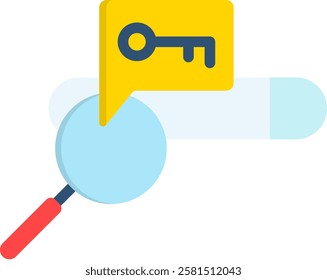 Keyword Icon Flat Vector Illustration