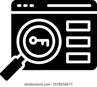 Keyword Icon Glyph Vector Illustration