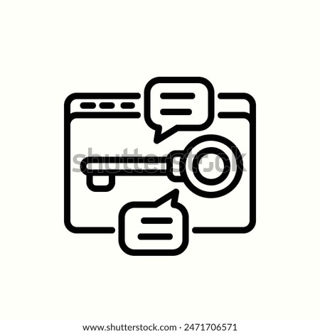 keyword icon, isolated line icon