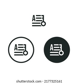 Keyword icon isolated on white background