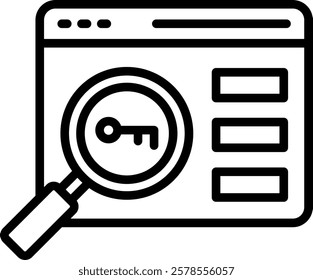 Keyword Icon Line Vector Illustration