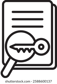 Keyword Icon Line Vector Illustration