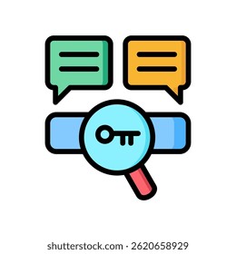 Keyword-Symbol Lineare Farbvektorgrafik