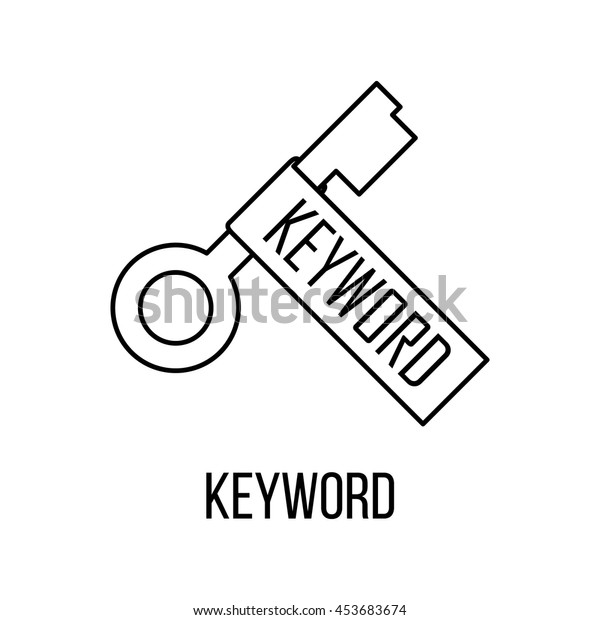 Keyword Icon Logo Line Art Style Stock Vector Royalty Free