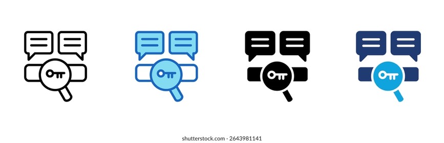 Keyword icon Multi Style Vector Illustration