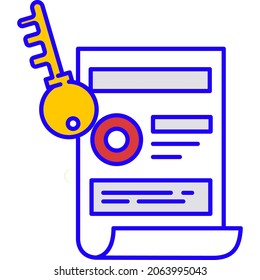 Keyword icon. Seo vector. Search and research content for marketing, analysis and optimization. Flat web document and key design