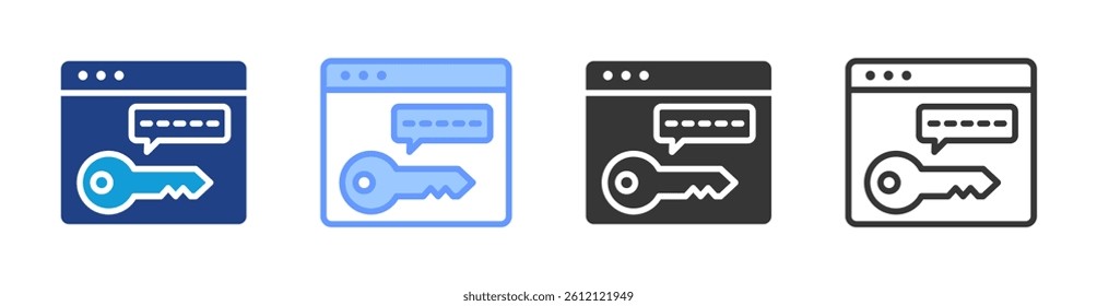 Keyword icon set multiple style collection