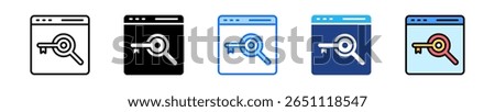 Keyword Icon Set Multiple Style Collection