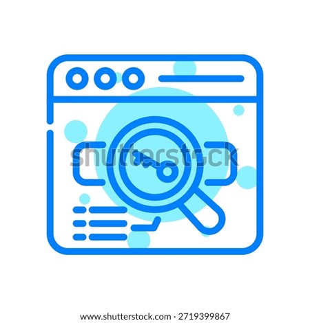 Keyword Icon In Shape Vector Illustration