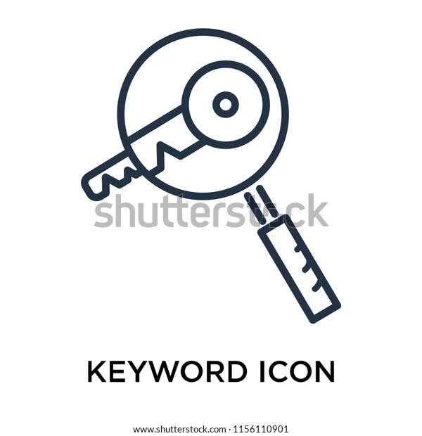 Keyword Icon Vector Isolated On White Stock Vector Royalty Free