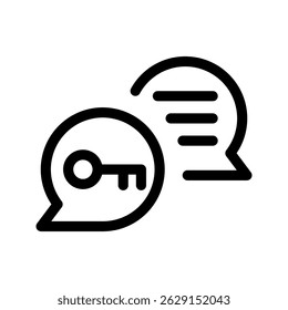 Ilustração de design de símbolo de vetor de ícone de palavra-chave