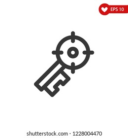 Keyword icon-keyword research, sorting simple thin line icon, linear pictogram