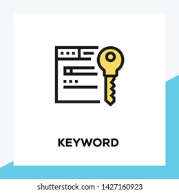KEYWORD AND ILLUSTRATION ICON CONCEPT