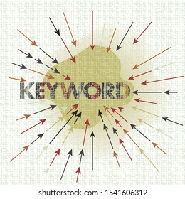 Keyword Lettering and Pointing Arrows with Arrowheads