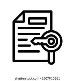 keyword line icon illustration vector graphic. Simple element illustration vector graphic, suitable for app, websites, and presentations isolated on white background