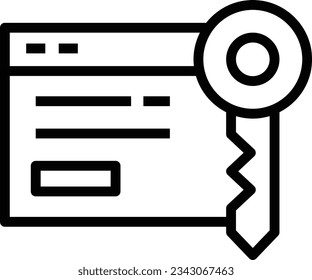 Icono de línea de palabra clave - Icono único, vector