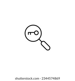Keyword line icon vector illustration.