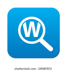 keyword on blue flat button,clean vector