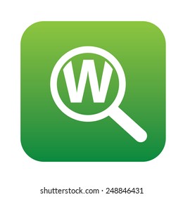 keyword on green flat button,clean vector