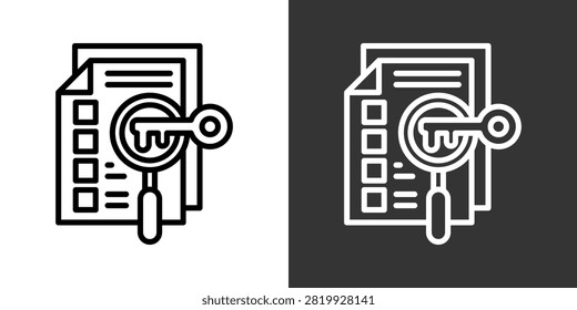 Keyword Planner Black And White Multiple Style Icon Set Collection Pack Vector Illustration