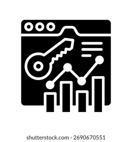 Keyword Planner Symbol Glyphe Vektorgrafik