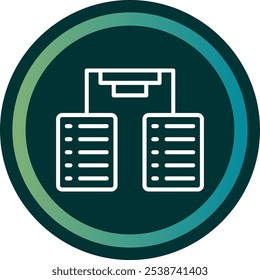 Keyword Proximity Line double Gredient Circle Vector Icon Design