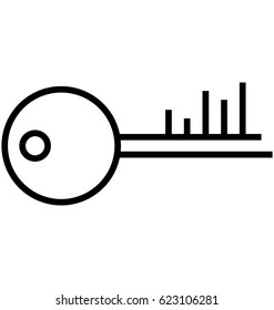 Keyword Rank Vector Icon