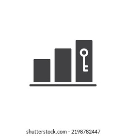 Keyword rank vector icon. filled flat sign for mobile concept and web design. Keyword position glyph icon. Symbol, logo illustration. Vector graphics