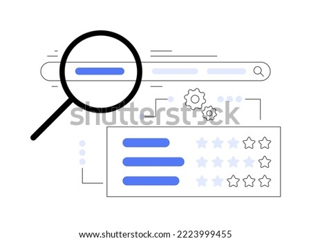 Keyword ranking abstract concept vector illustration. Professional SEO service, website ranking, search optimization, keyword research, company page navigation bar, UI element abstract metaphor.