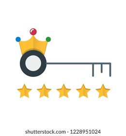 Keyword ranking flat vector icon.