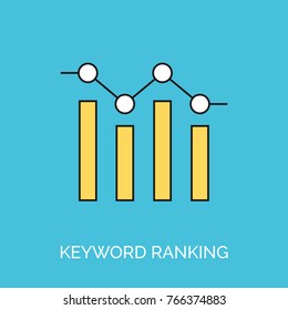 keyword ranking graph icon