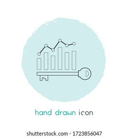 Zeilenelement für Schlagwortranking Vektorgrafik der Keyword Ranking Icon Linie einzeln auf sauberem Hintergrund für Ihr Web Mobile App Logo-Design.