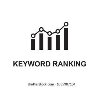Keyword ranking icon for SEO and digital marketing designs