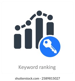 Keyword Ranking and seo icon concept