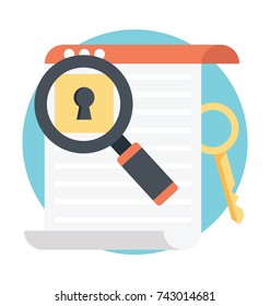 
Keyword research flat icon
