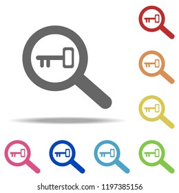 keyword research icon. Elements of Seo & Development in multi colored icons. Simple icon for websites, web design, mobile app, info graphics